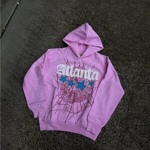 SIZE SMALL - 🕸️ ATLANTA SP5DER Hoodie - 100% AUTHENTIC ✅ - COLOR PINK - SPIDER